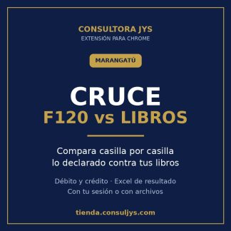 Extensión: Cruce F120 vs Libros (Marangatú)