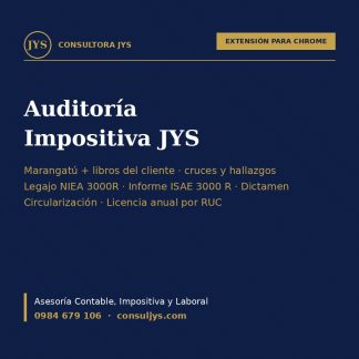 Extensión: Auditoría Impositiva JYS (licencia anual por cantidad de contribuyentes)
