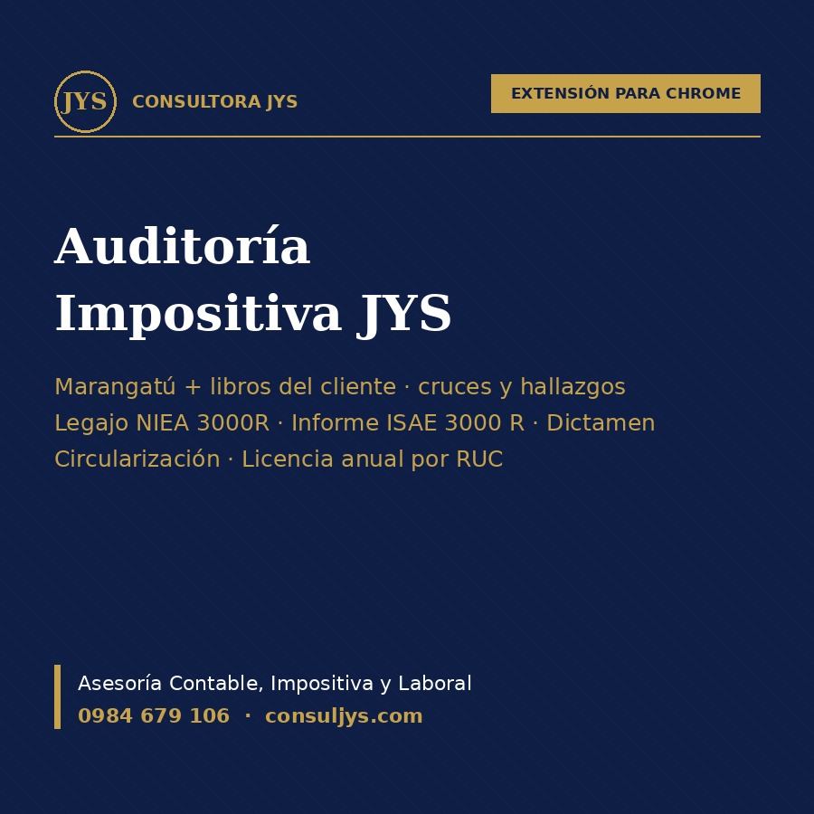 Extensión: Auditoría Impositiva JYS (licencia anual por cantidad de contribuyentes)