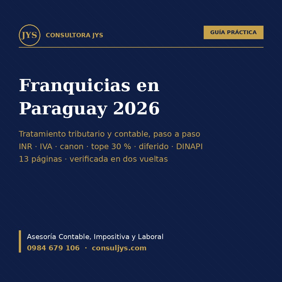 Guía práctica: Franquicias en Paraguay 2026 (tratamiento tributario y contable)