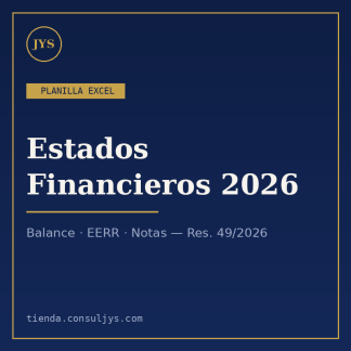 Planilla: Estados Financieros 2026 (Res. 49/2026)