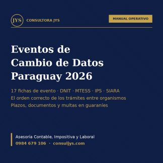 Manual: Eventos de Cambio de Datos — Paraguay 2026