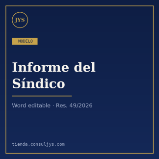 Modelo de Informe del Síndico (Word editable)